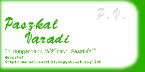 paszkal varadi business card